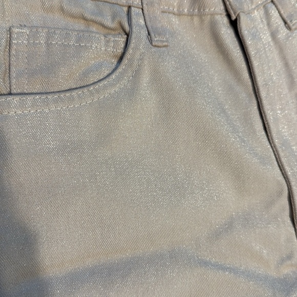 women's pants size 0, shiny cream color - Picture 6 of 13